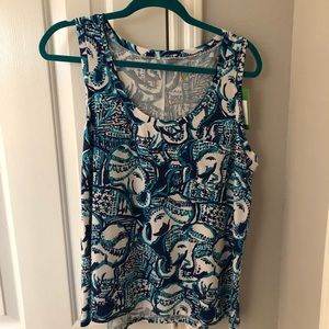 Lilly Pulitzer Crayton tank keep on trunkin L new